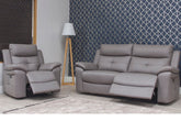 Lugano Storm Grey Powered 3PP Sofa